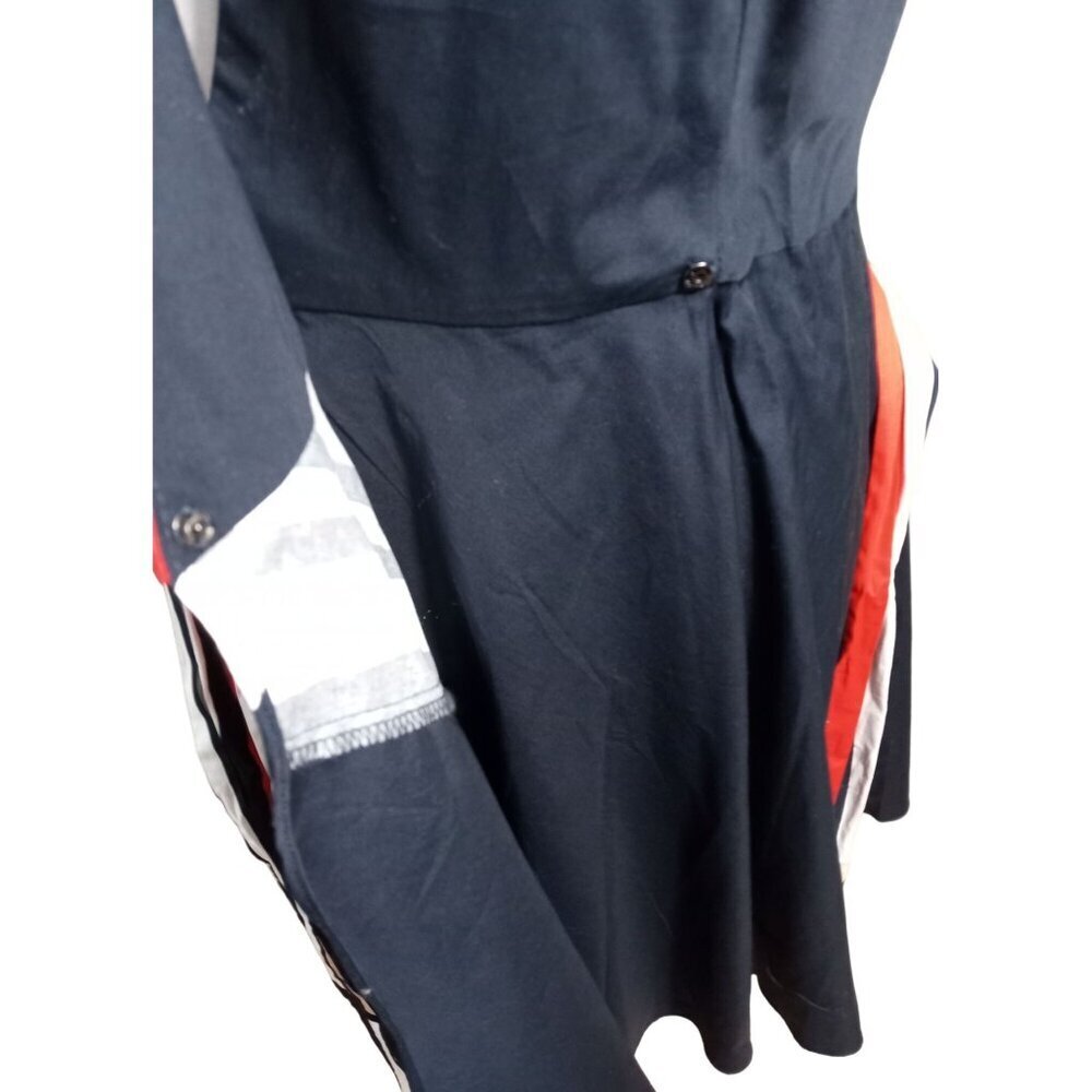 NWT Venus Blue & Red and White wrap dress cut out sleeves Sz 2 - Picture 14 of 16
